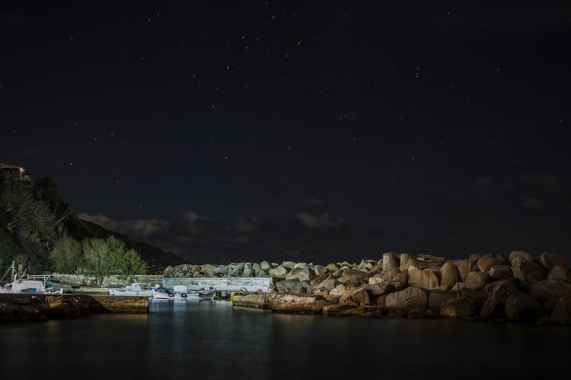 Bolsa Lona Faro Noche Estrellada